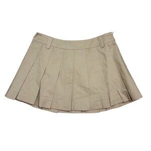 NWT Anthropologie English Factory Pleated Mini Skirt Khaki Medium MSRP $90
